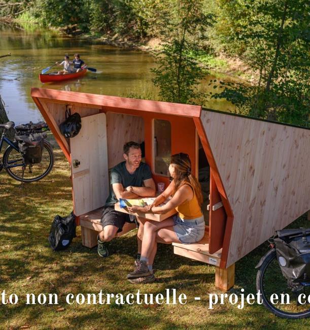 Campingplatz Startseite Fahrrad im Hérault in Frankreich, Canal du Midi